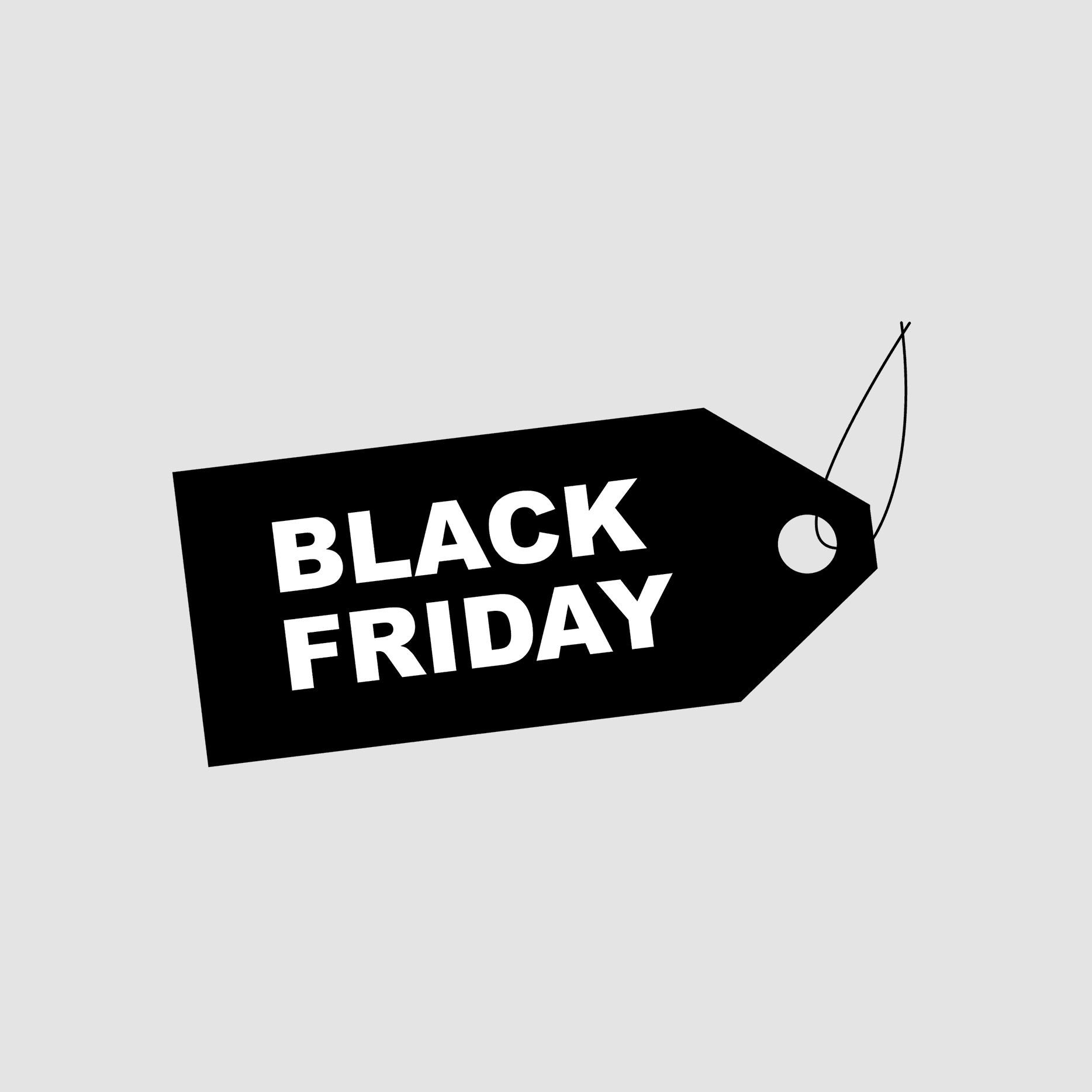 Svart fredag ​​etikett med texten "BLACK FRIDAY". Erbjudande och rea.