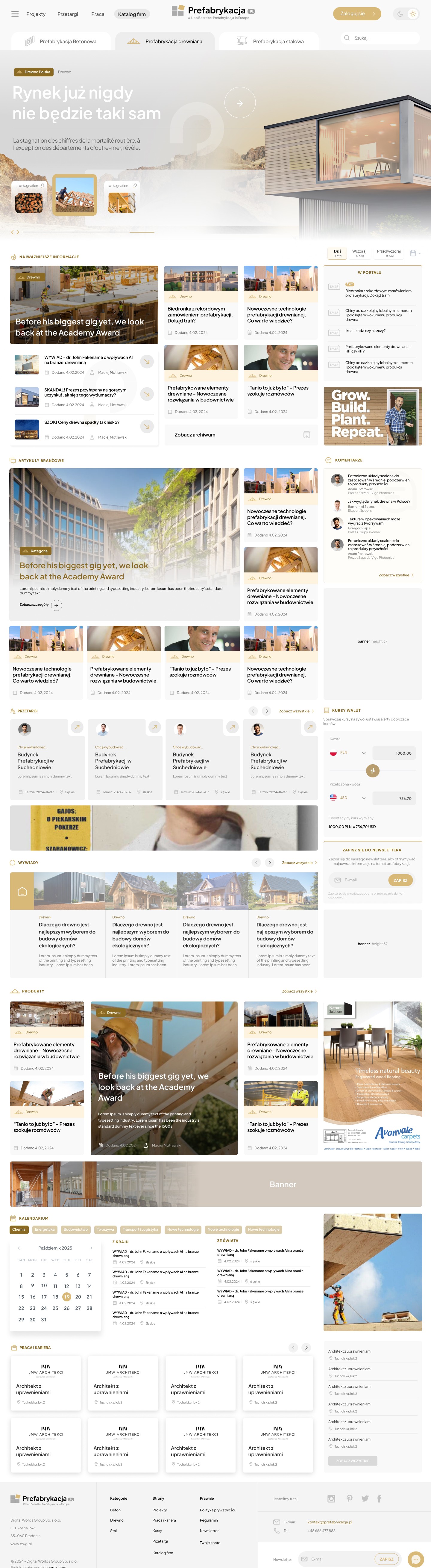 Makieta UX platformy B2B dla branży prefabrykacji – Sebastian Niesporek.