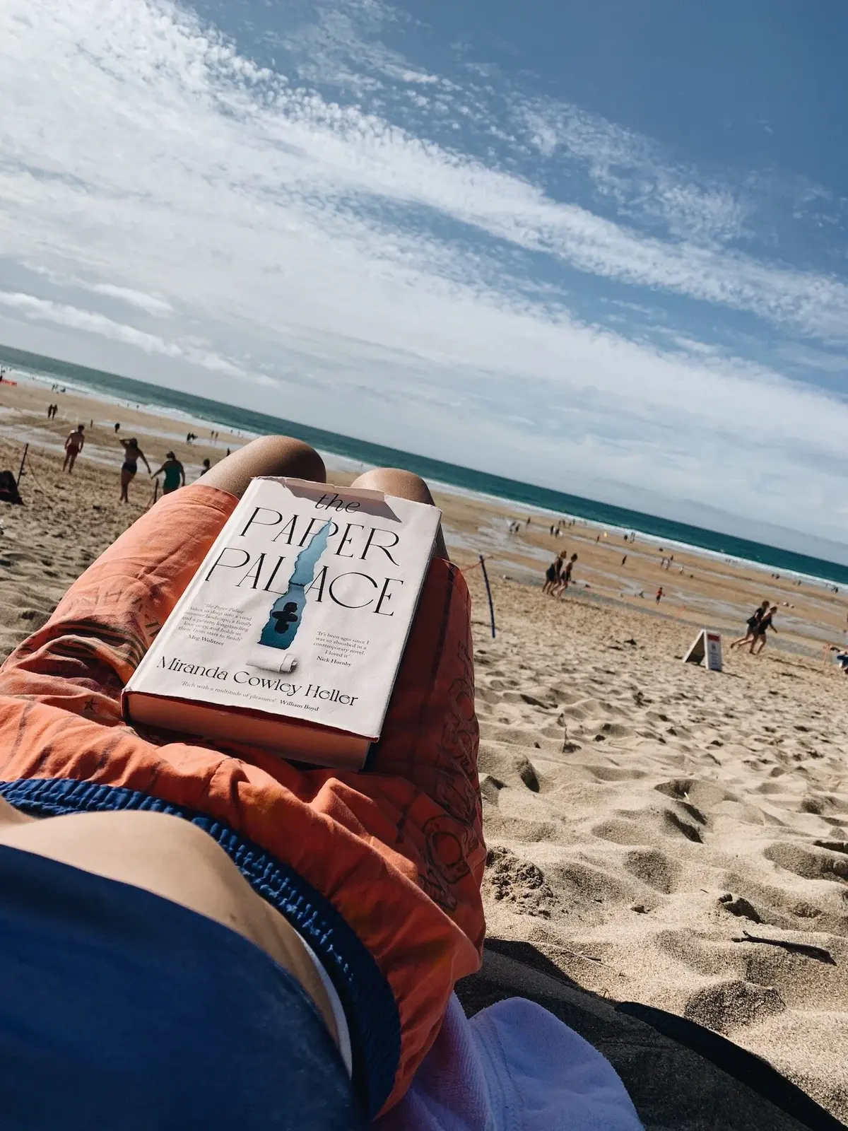 Lottie Murphy in Portugal holding son Sebby