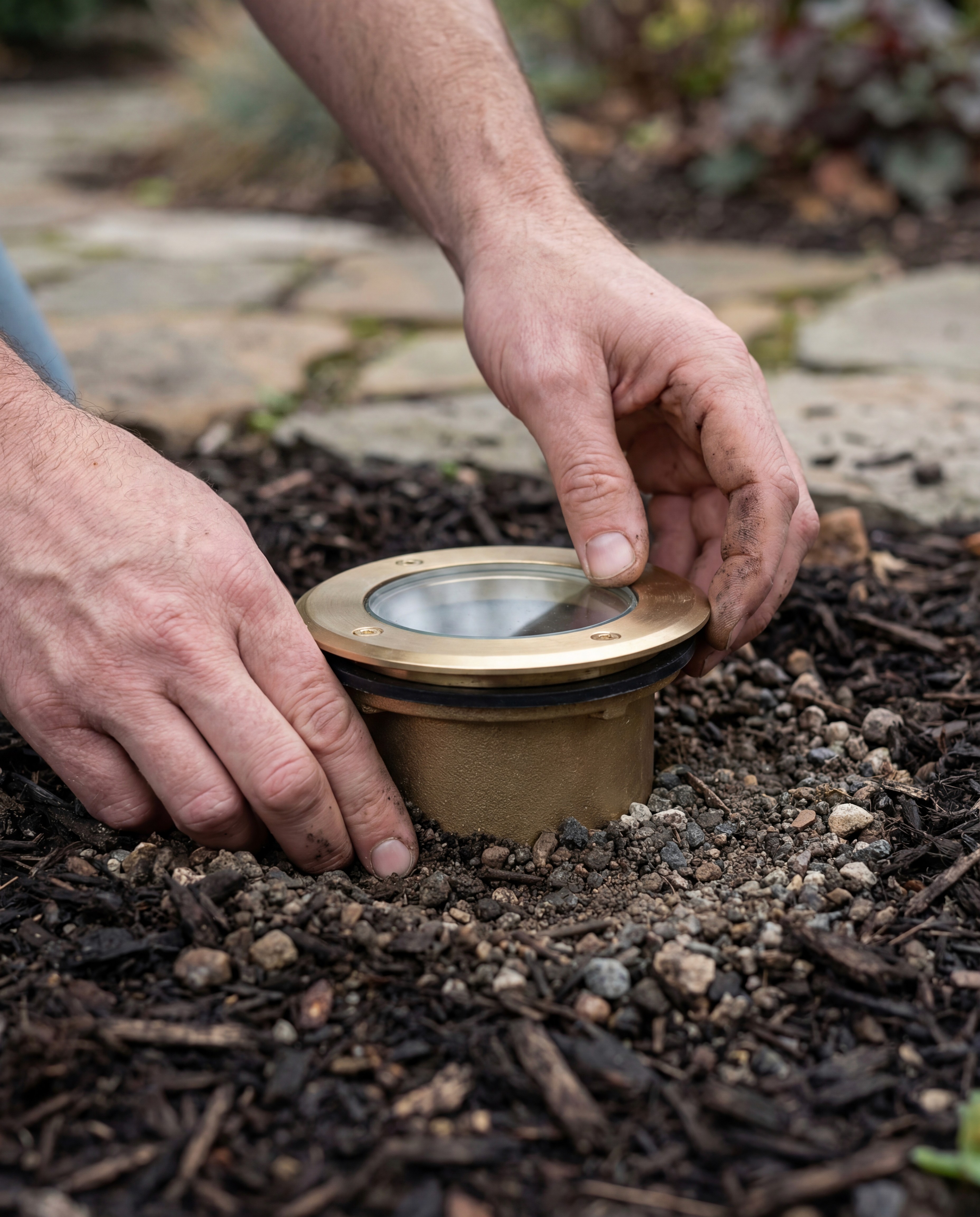 Modern bathroom featuring wooden cabinetry, a bathtub, a sleek sink, and natural light from a window.