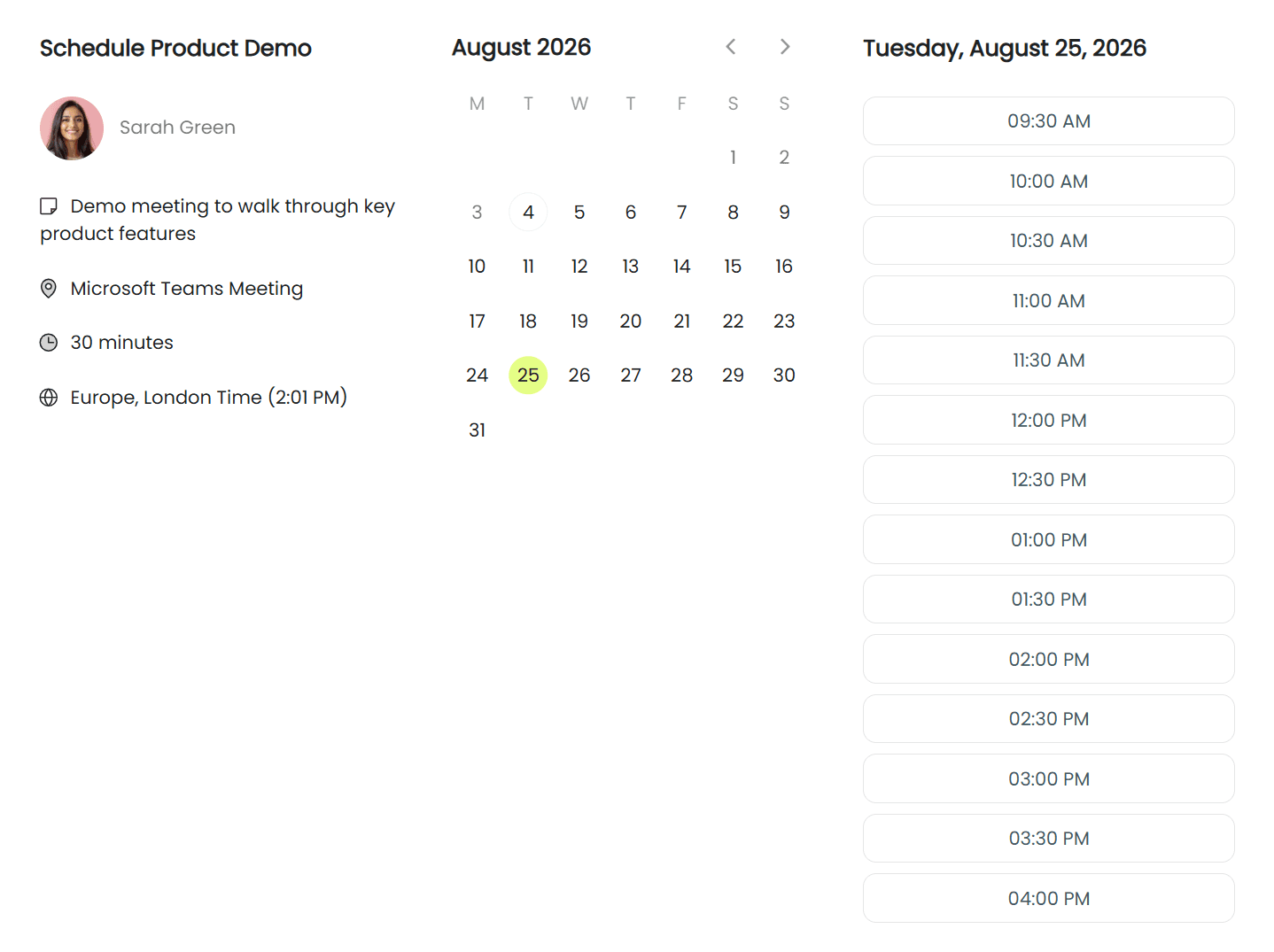 Sync365 Meeting Scheduler