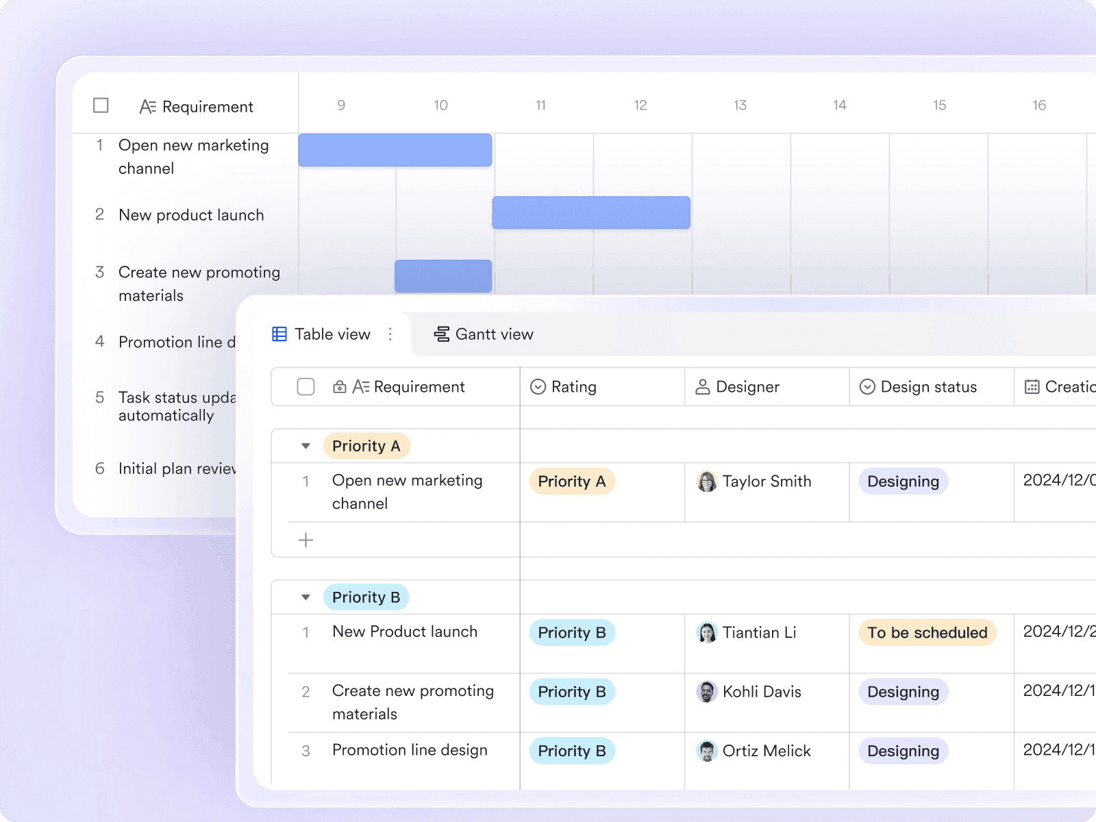 Marketing workflow management with Lark Base