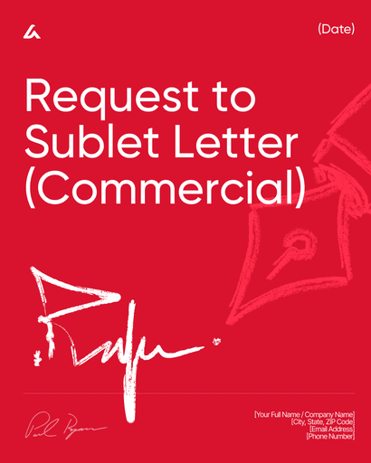 Request to Sublet Letter (Commercial)
