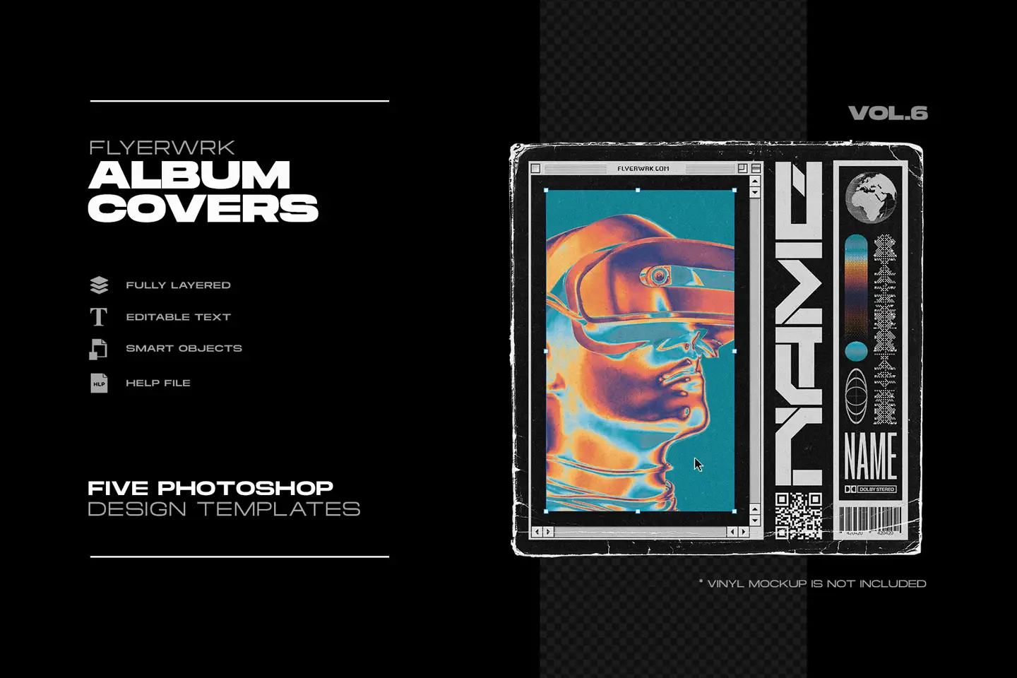 Cover design templates volume six features including fully layered files and smart object editing capabilities