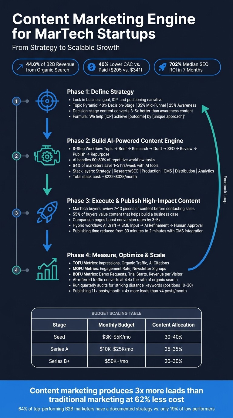 Content Marketing Engine for MarTech Startups: Strategy to Scale