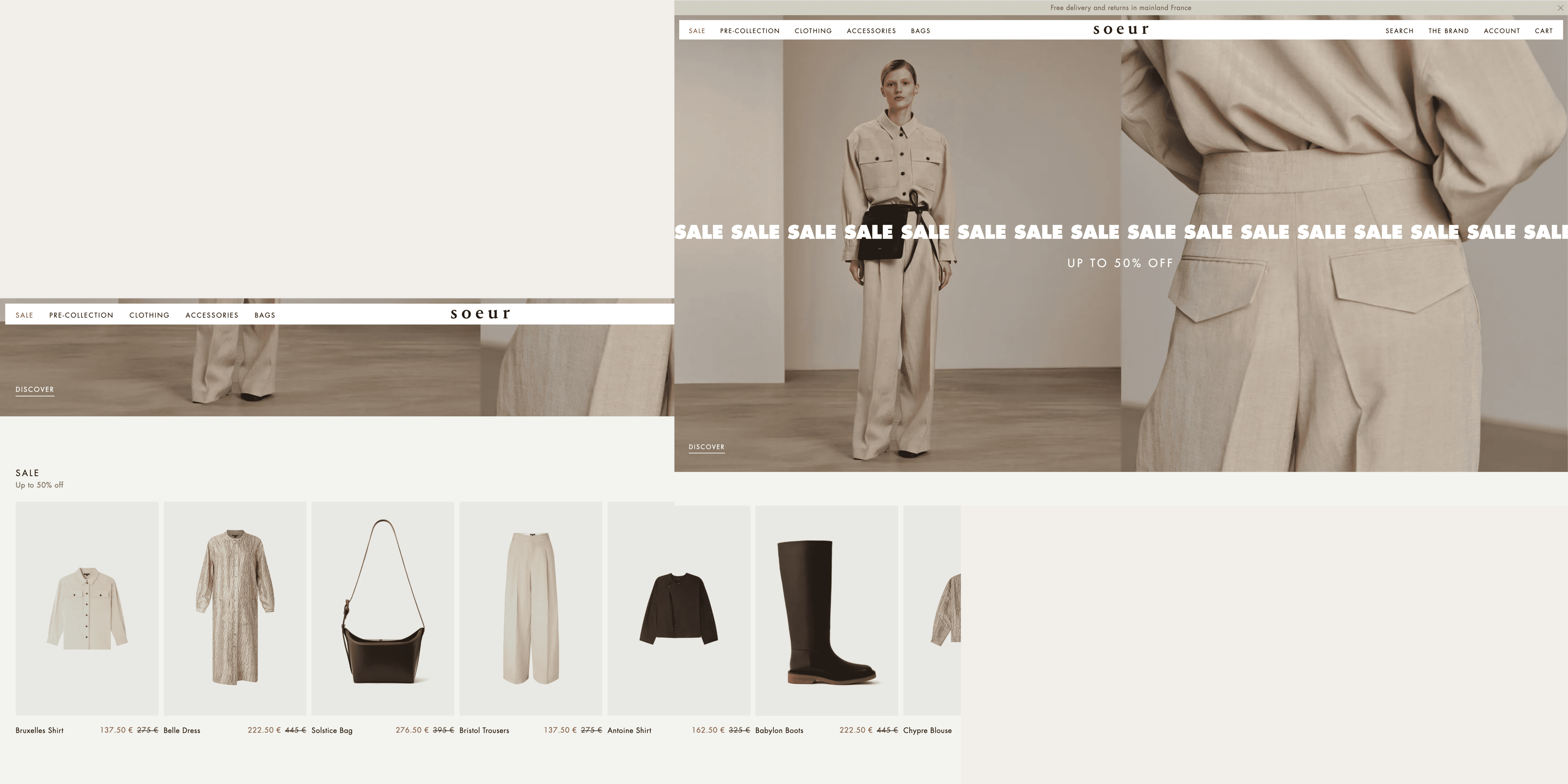 Soeur collection pages