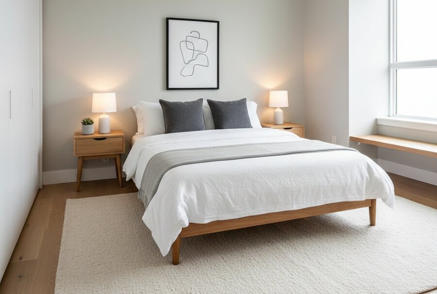 Airbnb bedroom minimalism