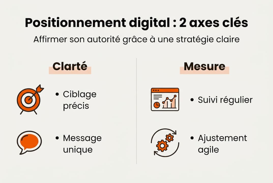 Infographie : les grands axes du positionnement digital