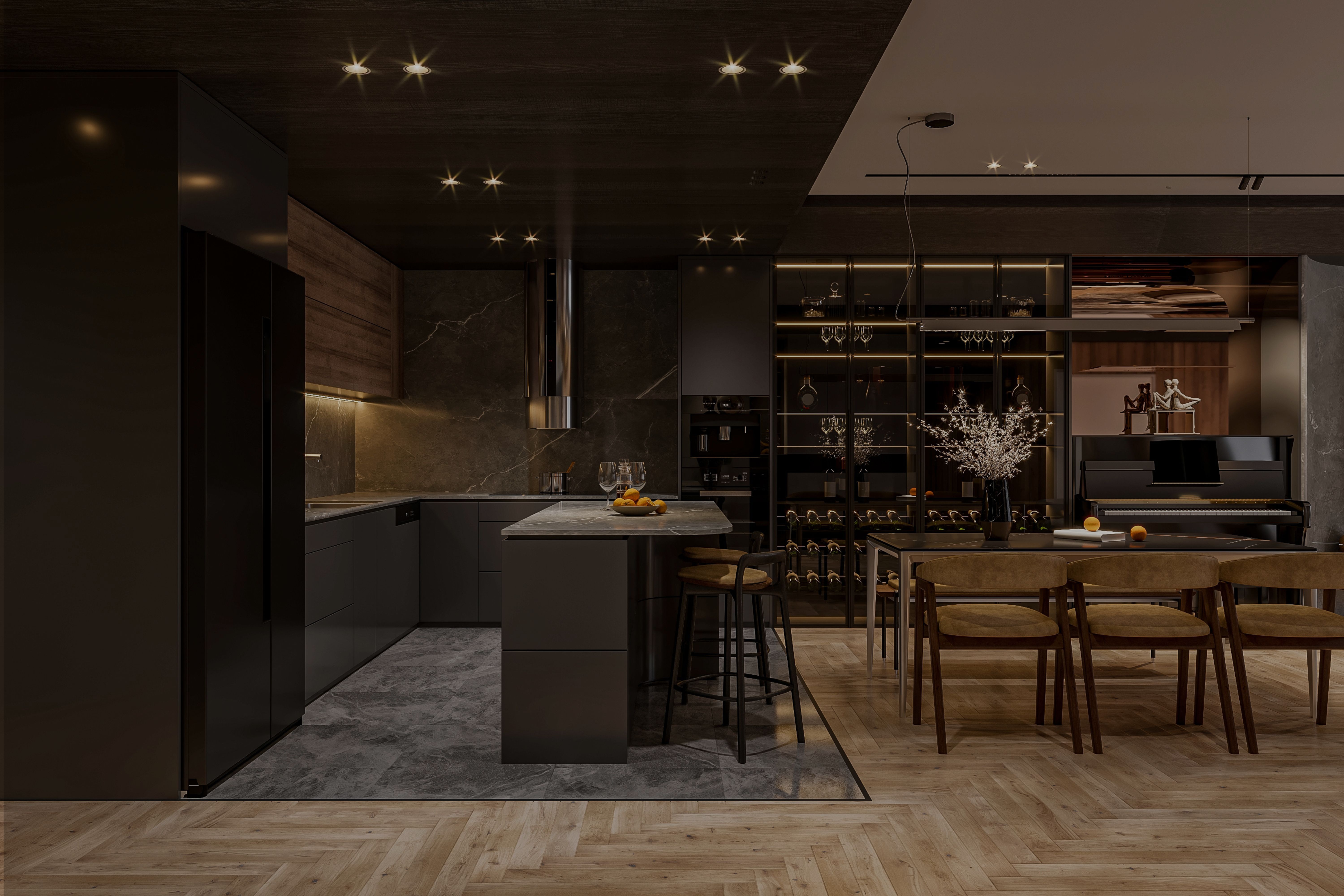 white and brown kitchen cabinet