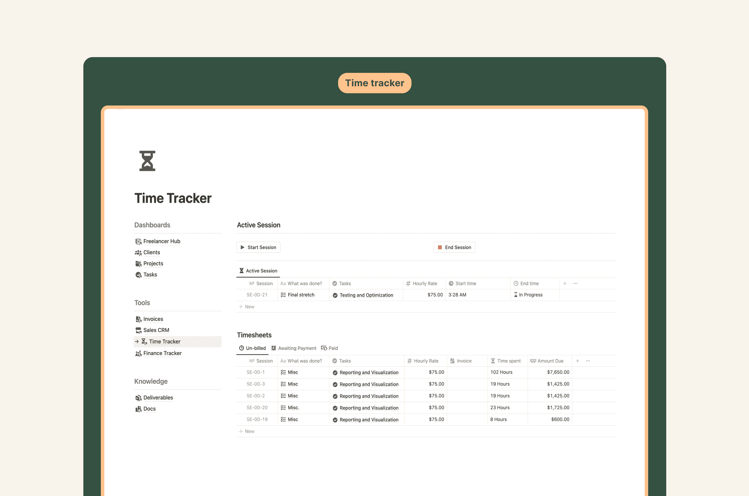 Notion Time Tracker Track time & Timesheets in Notion Resplash