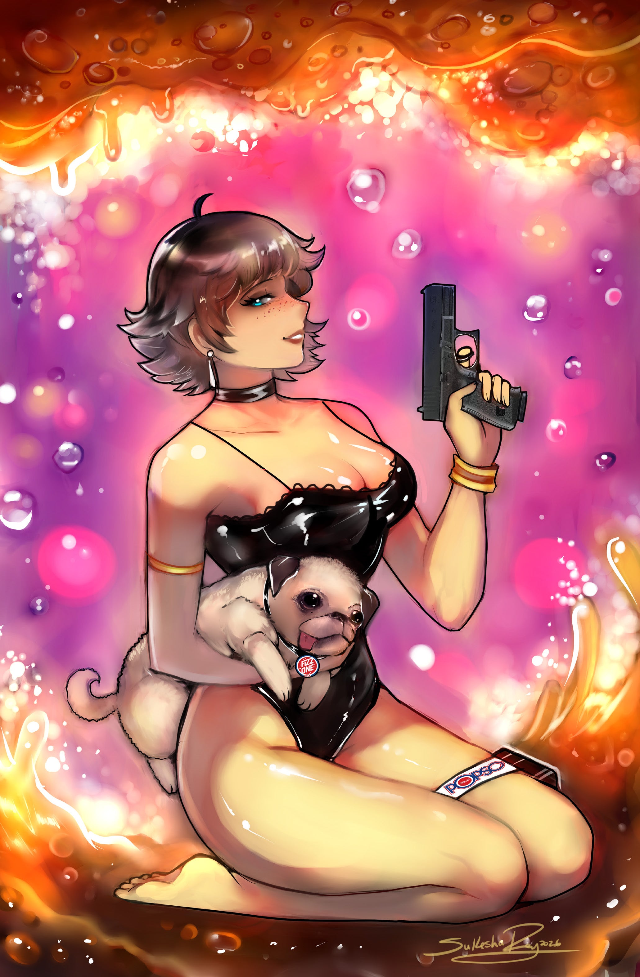 Pop Kill #3 Sukesha Ray Virgin Variant Big Dex MegaCon Exclusive Cover