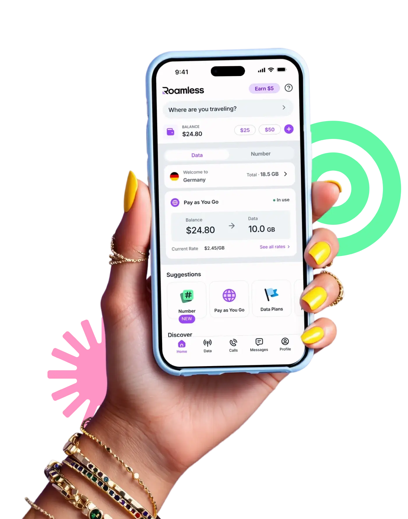 Roamless Travel Internet and In-App Calls
