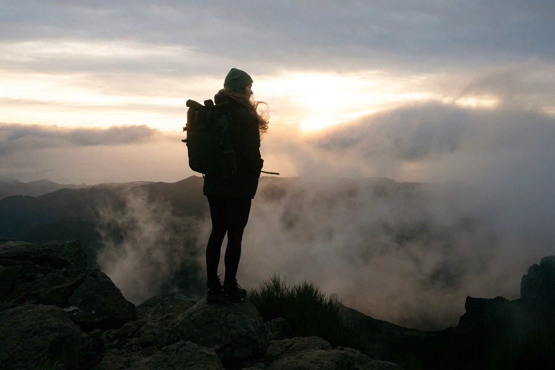 Sina Tarves enjoying the Sunrise up Pico Do Arieiro