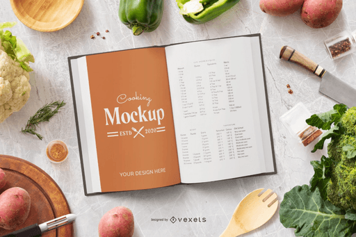 recipe book mockup