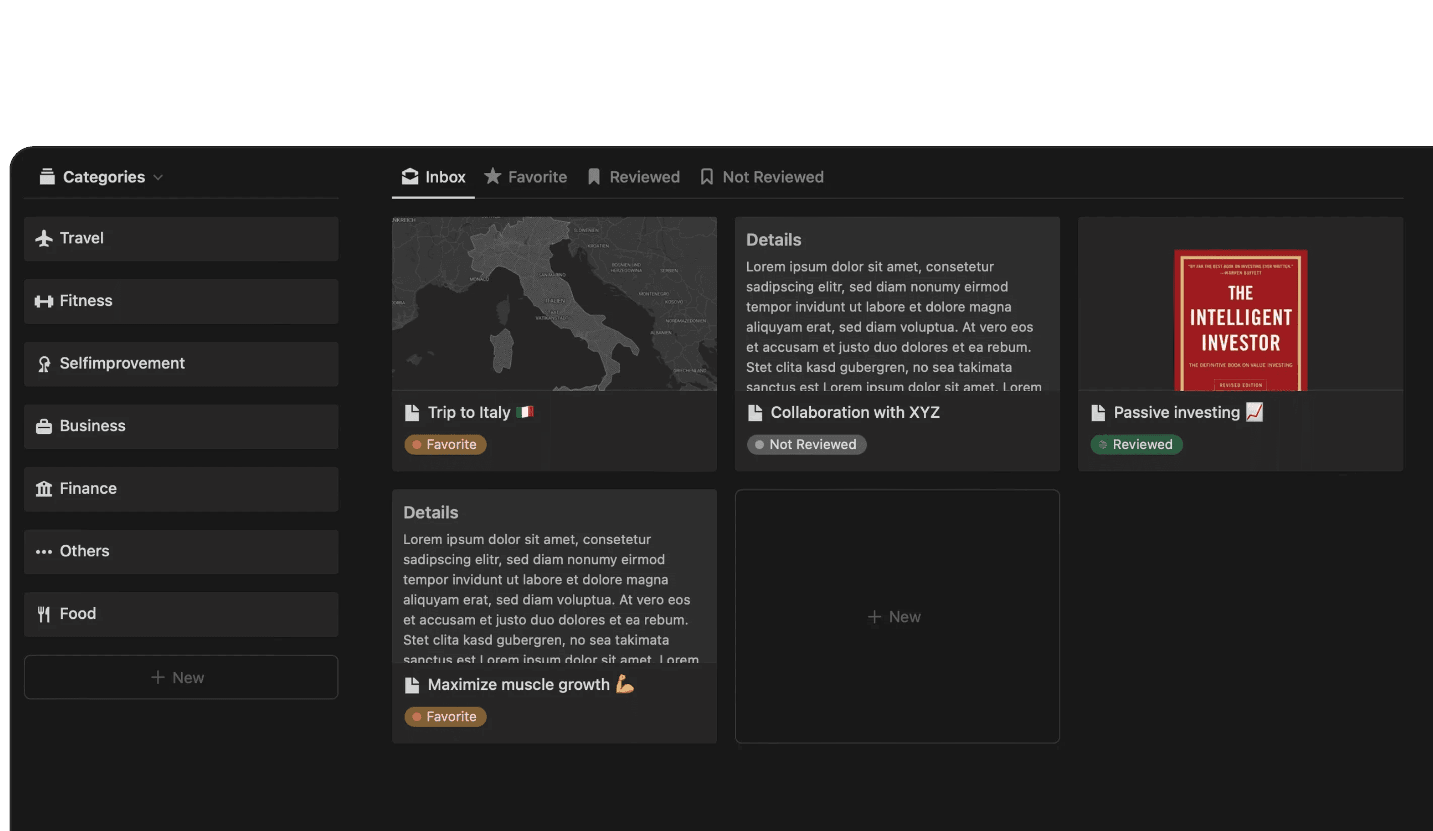 Trading Journal Notes Dashboard