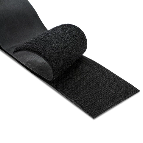 Fecho de contato velcro 100 mm Adina Velthor preto c/ 25 m