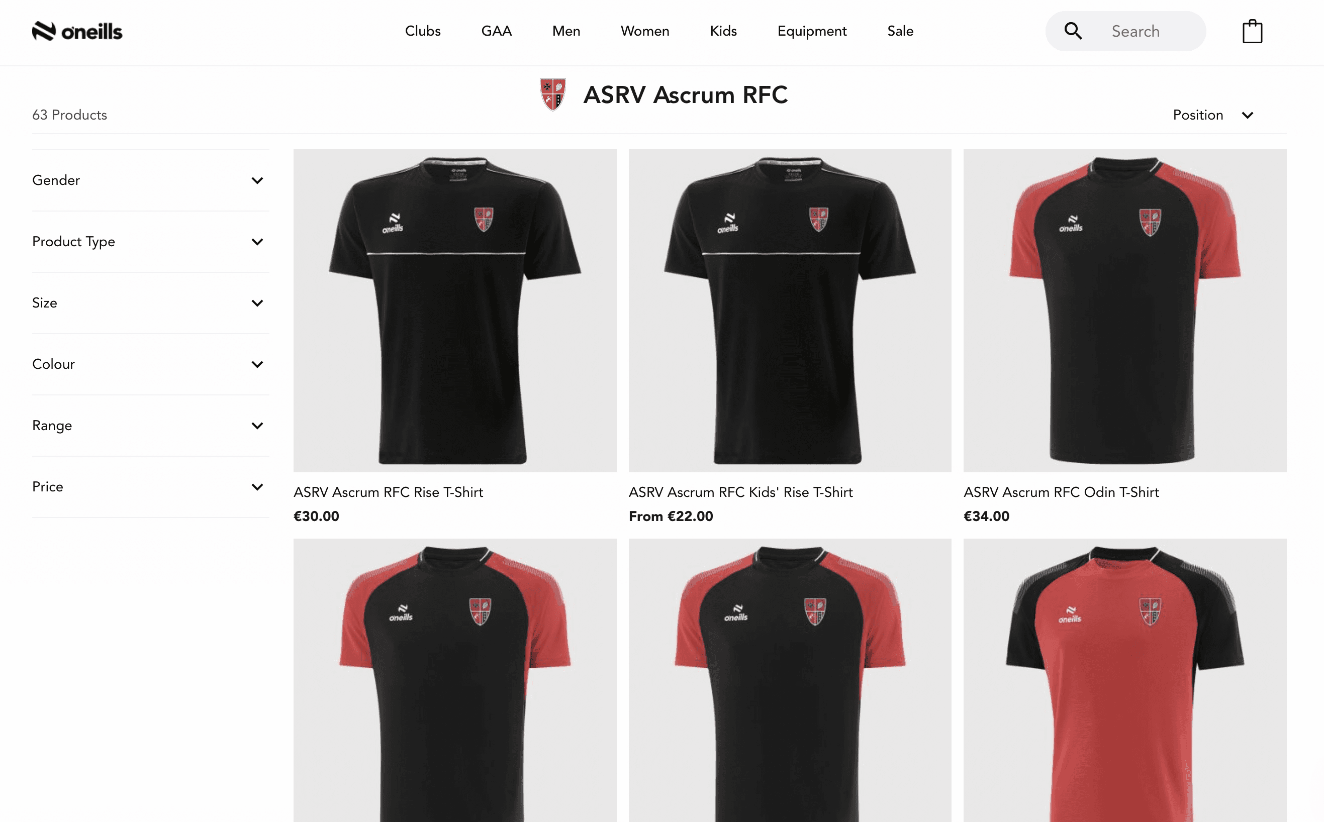 Shop de kit De officiële Ascrum-kit en merchandise bestel je rechtstreeks via onze shirtsponsor O'Neills. Van het wedstrijdshirt tot je eigen Ascrum-merchandise — alles is met een paar klikken besteld in de O'Neills-webshop, en bezorgd waar je maar wilt. Kom goed voor de dag, op het veld én langs de lijn.