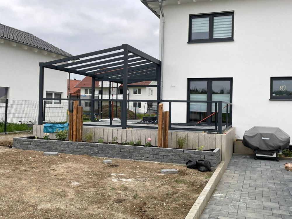 Kaltwintergarten in Wellendingen – seitliche Ansicht der Konstruktion