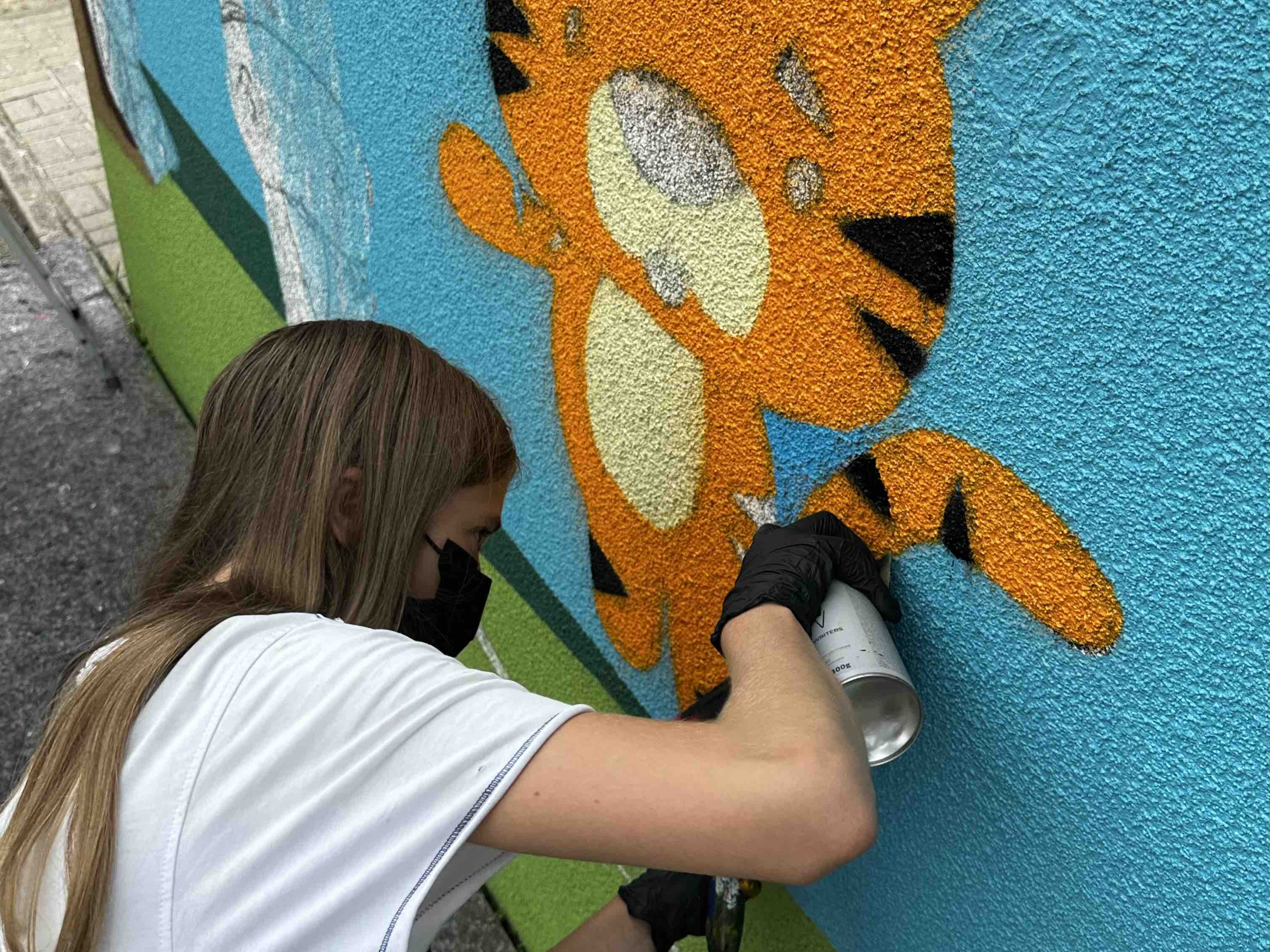 Kreativworkshop mit Graffiti an der Leimbachtalschule Dielheim