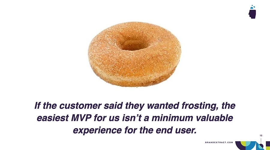 UX Minute presentation slide on Minimum Viable Experiences