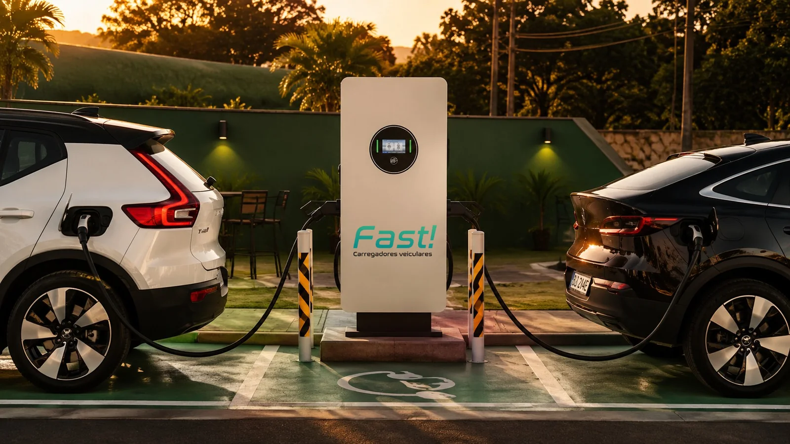 DCF 800 atendendo dois veículos elétricos ao mesmo tempo