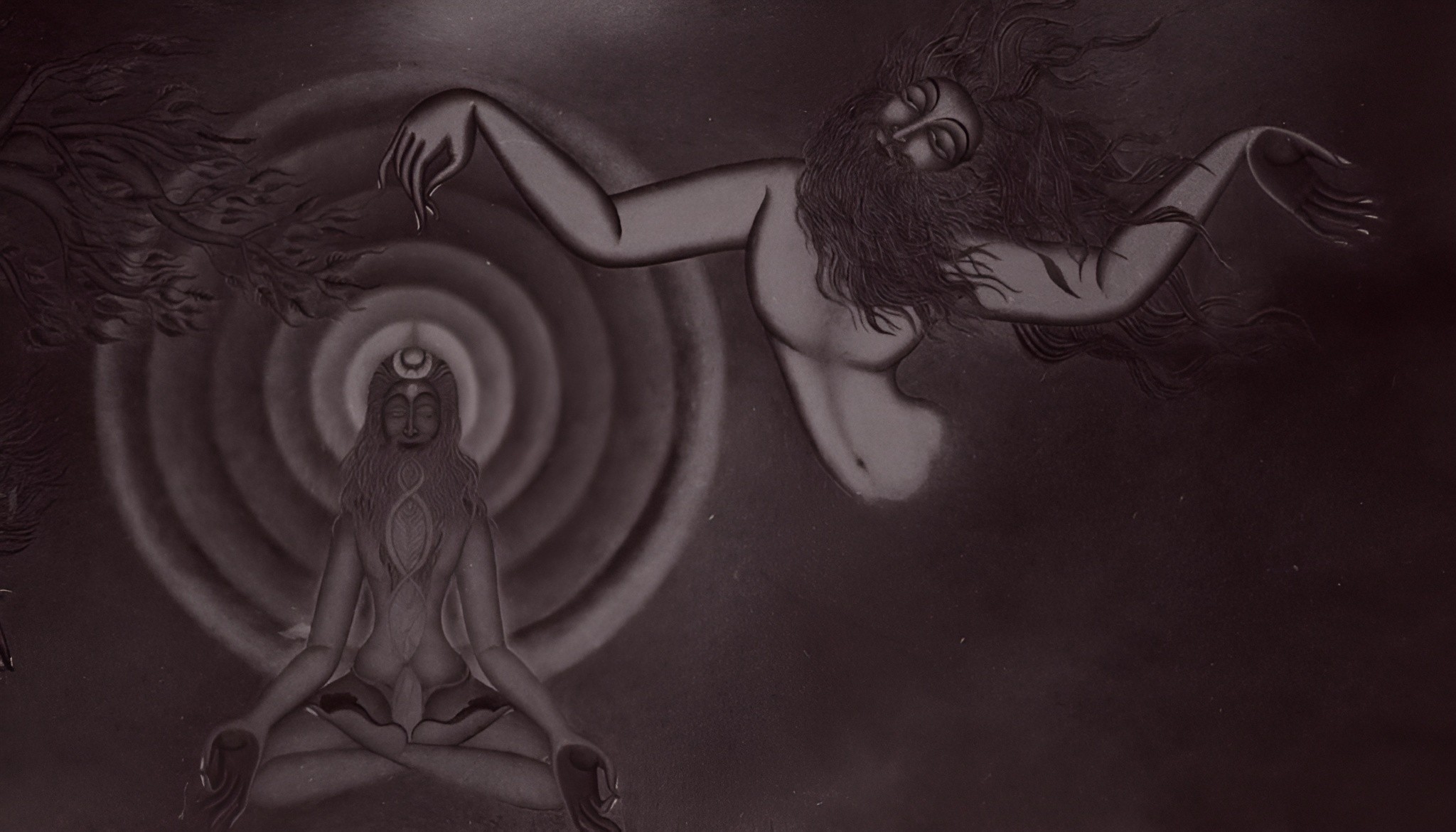 Modern curved staircase with warm ambient lighting