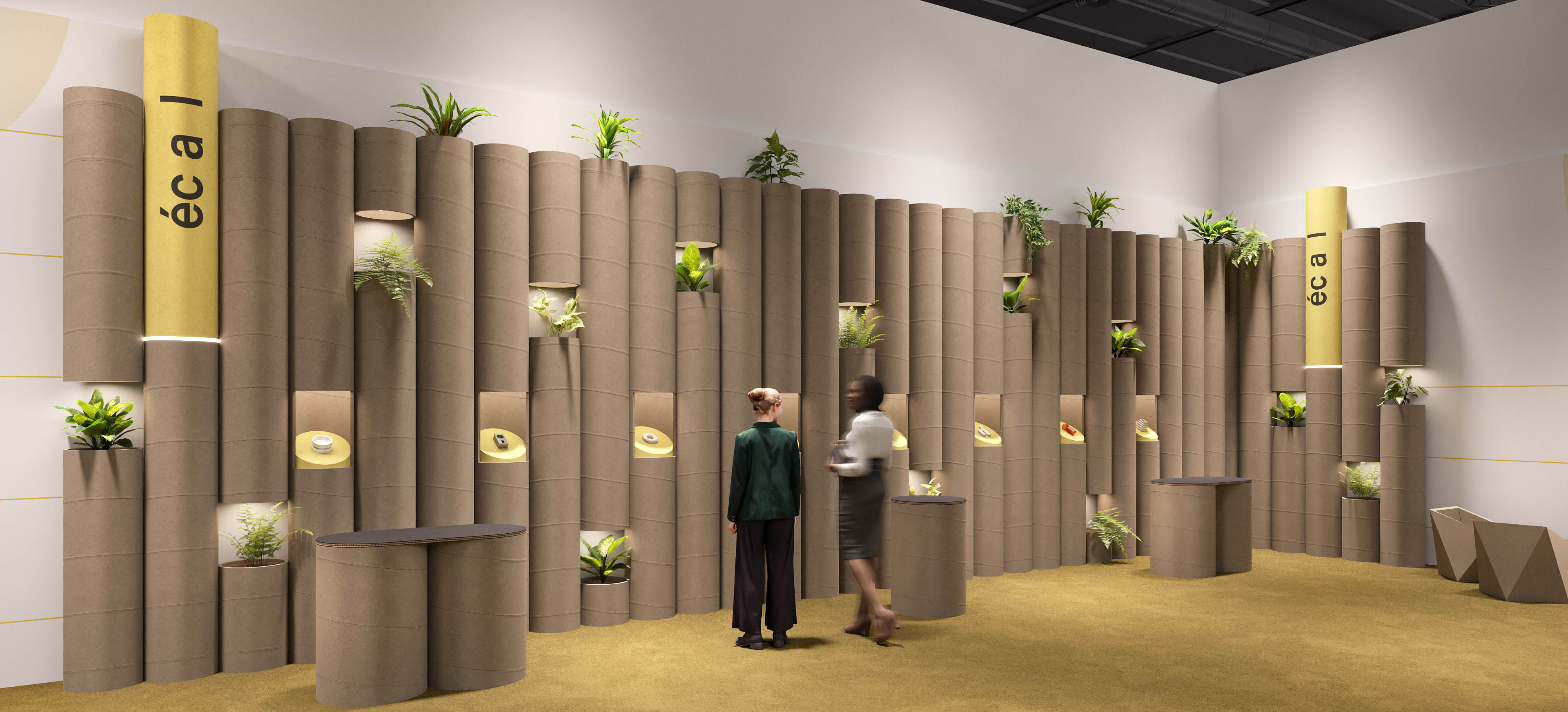 Ecal pop up desing concept cardboard 