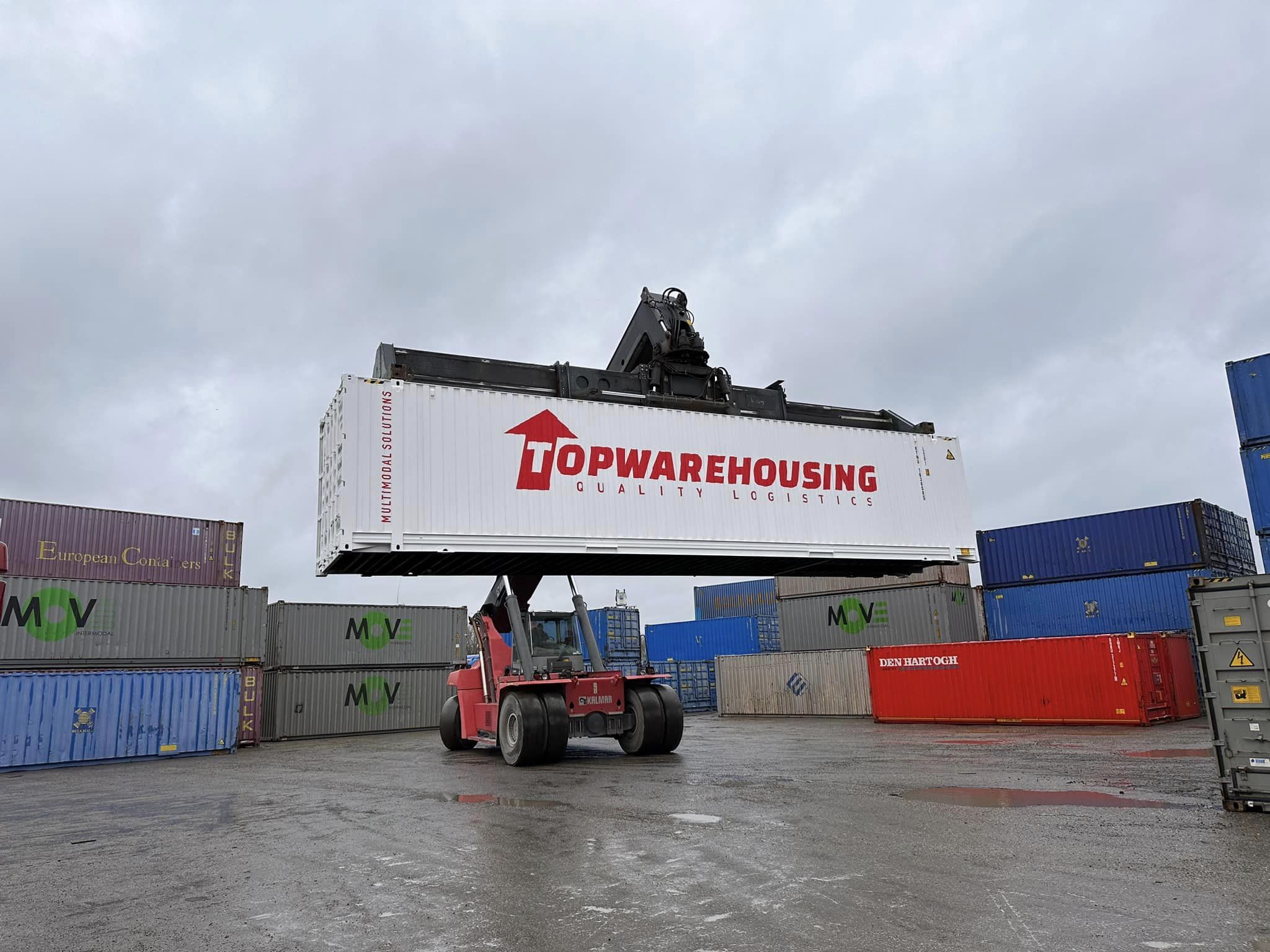 A calculator ontop a table