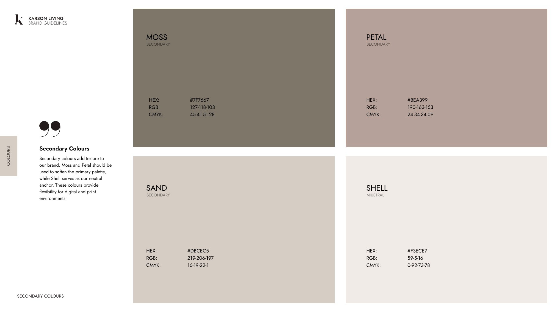 karson living colour pallette