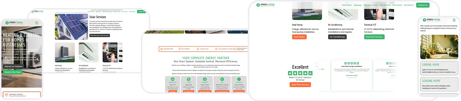 Pro-Teck Smart Solutions website redesign and digital growth case study