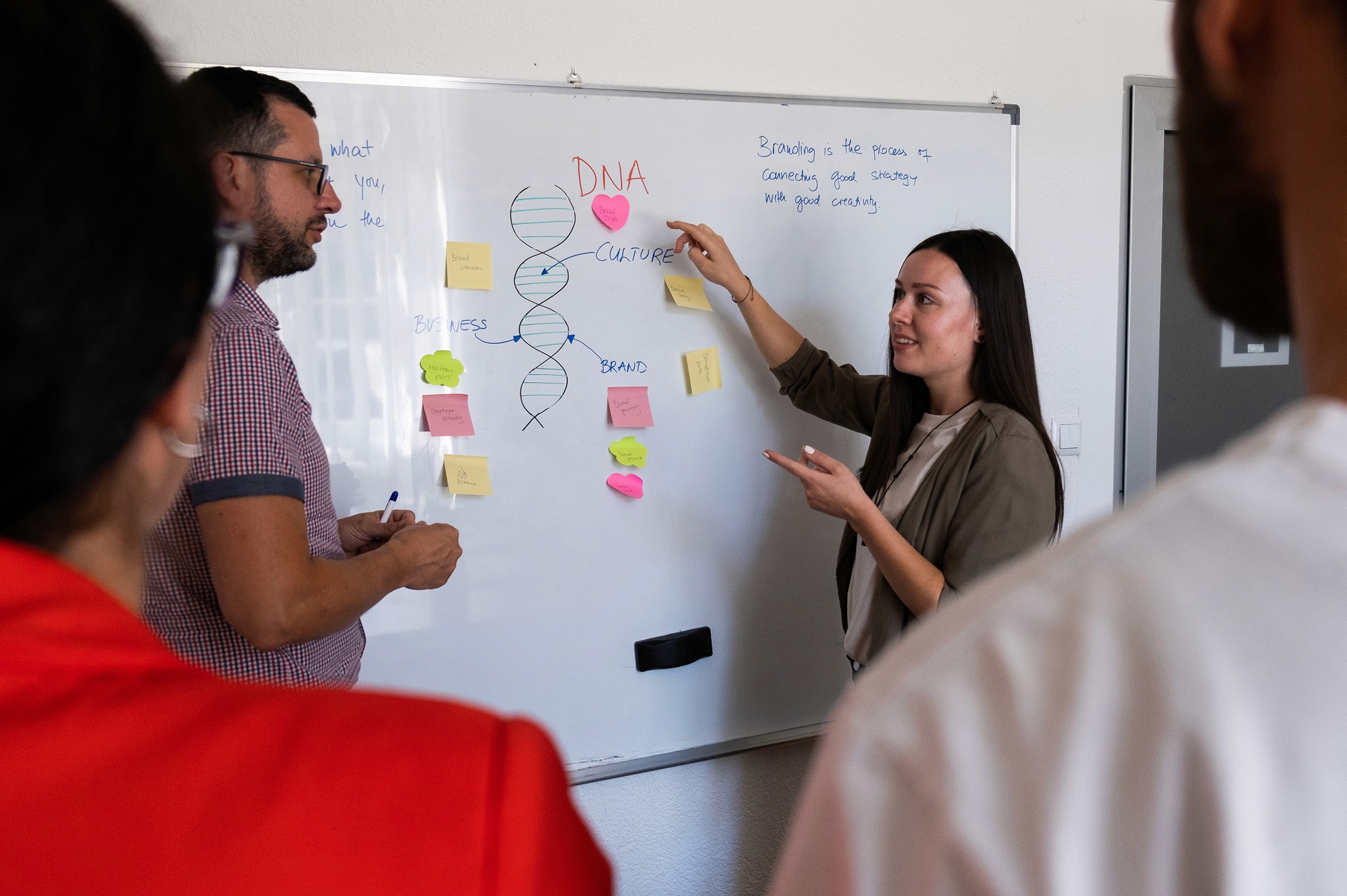 Visual representation of Brand DNA service offered by Veinberger, showcasing the core elements of brand identity.