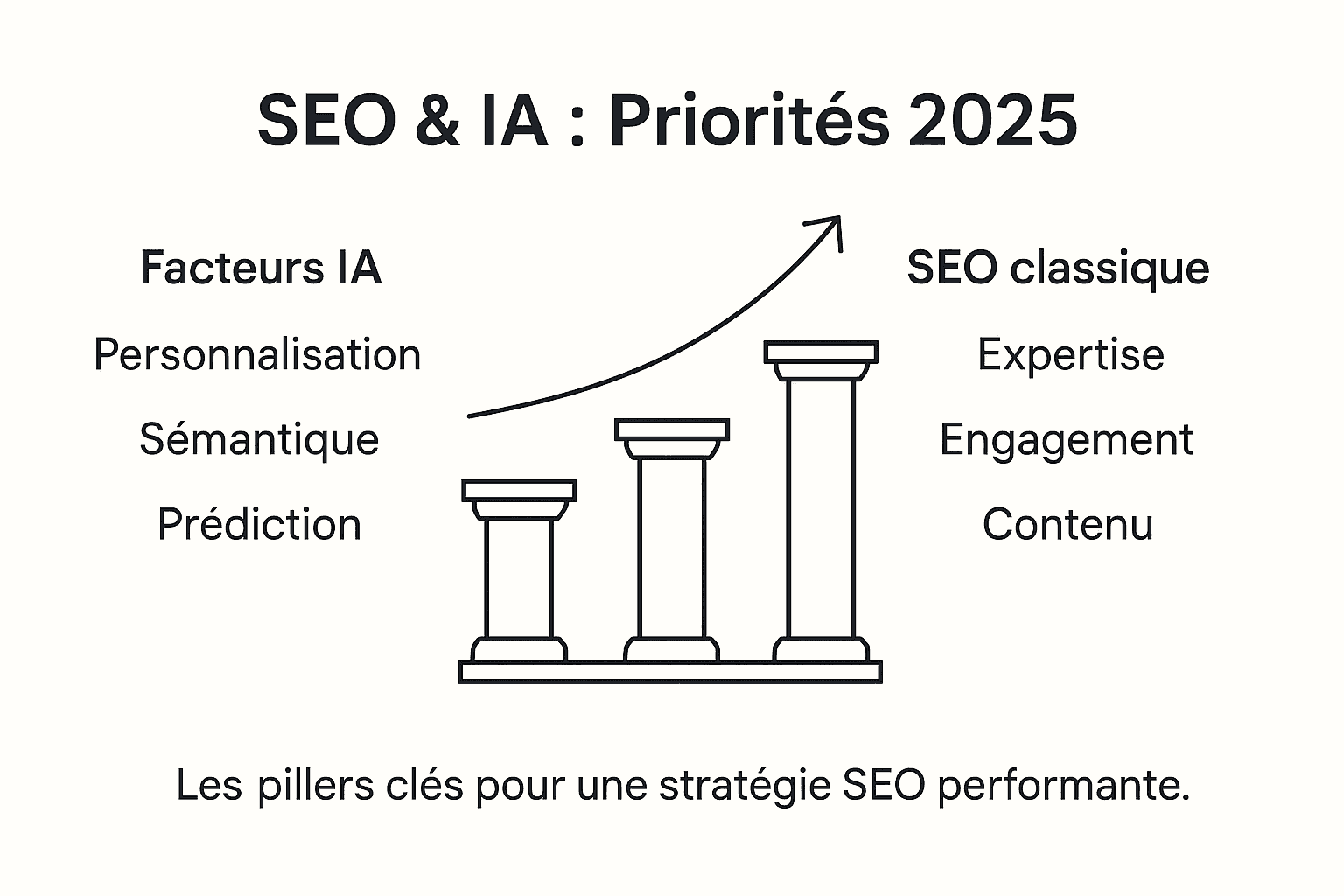 Visuel explicatif : les fondamentaux du SEO à l’ère de l’intelligence artificielle en 2025