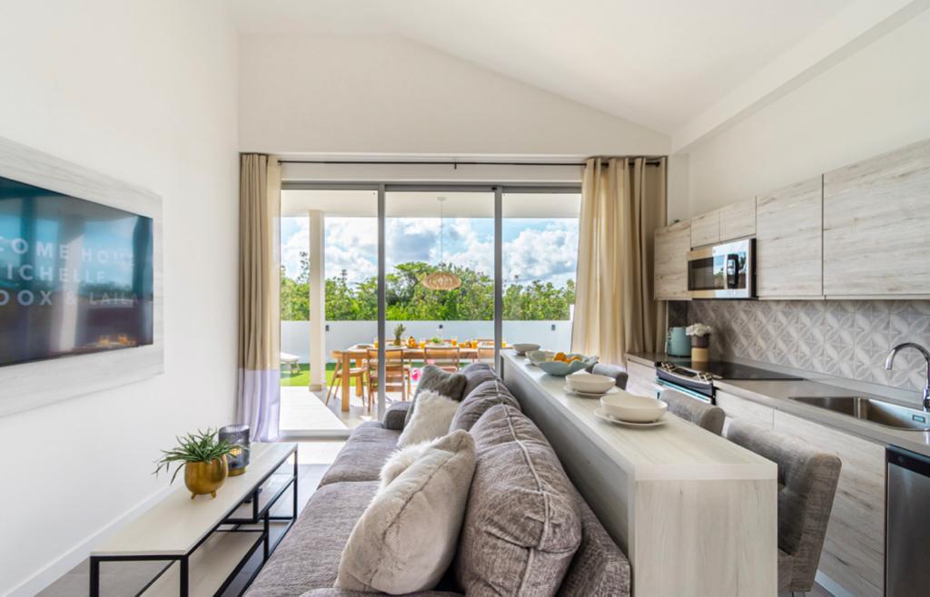 Azure Residences Main living room and kitchen after