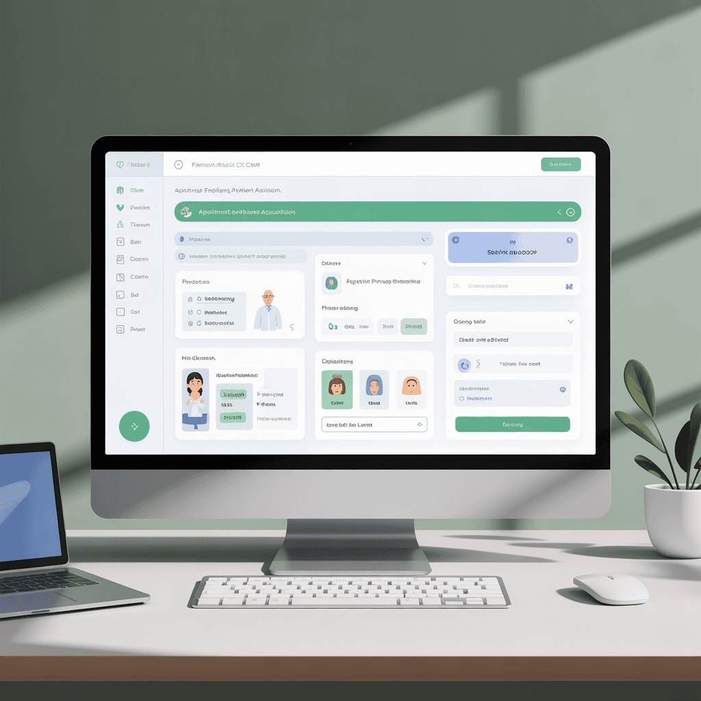 Person in fog with a glowing, glitching computer monitor head, dark cyberpunk portrait.