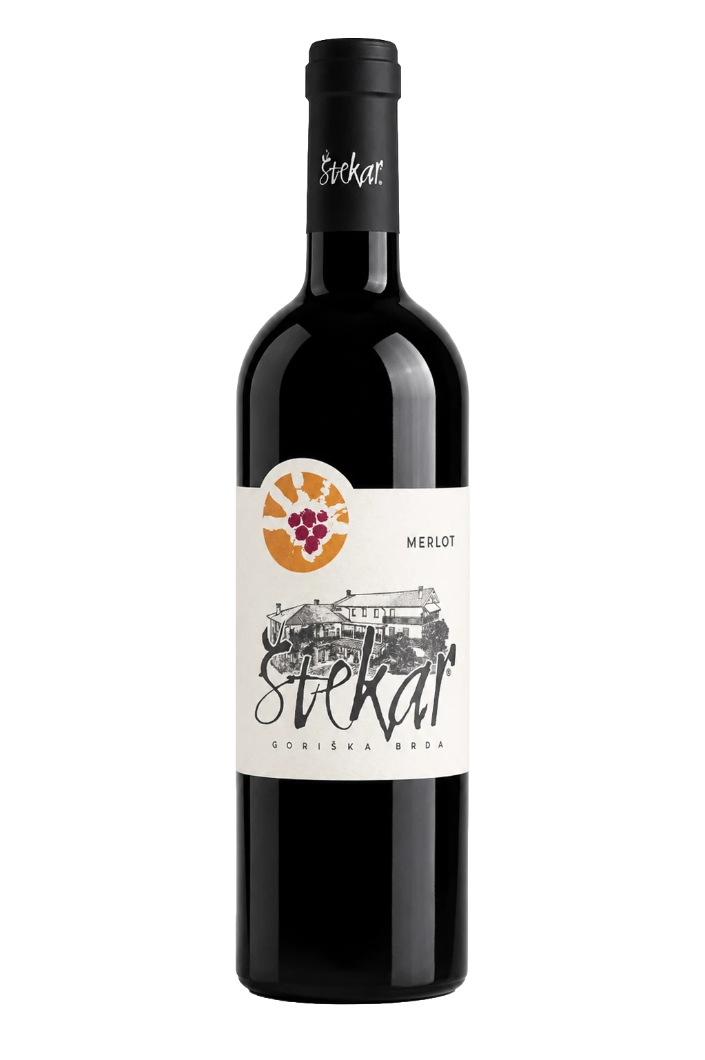 Jure Štekar Merlot 2020 boca prirodnog crnog vina iz Goriških Brda