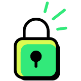 A green lock