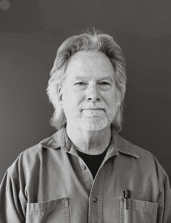 Black and white portrait of Michael Bettin, Project Manager at Fernhill Construction