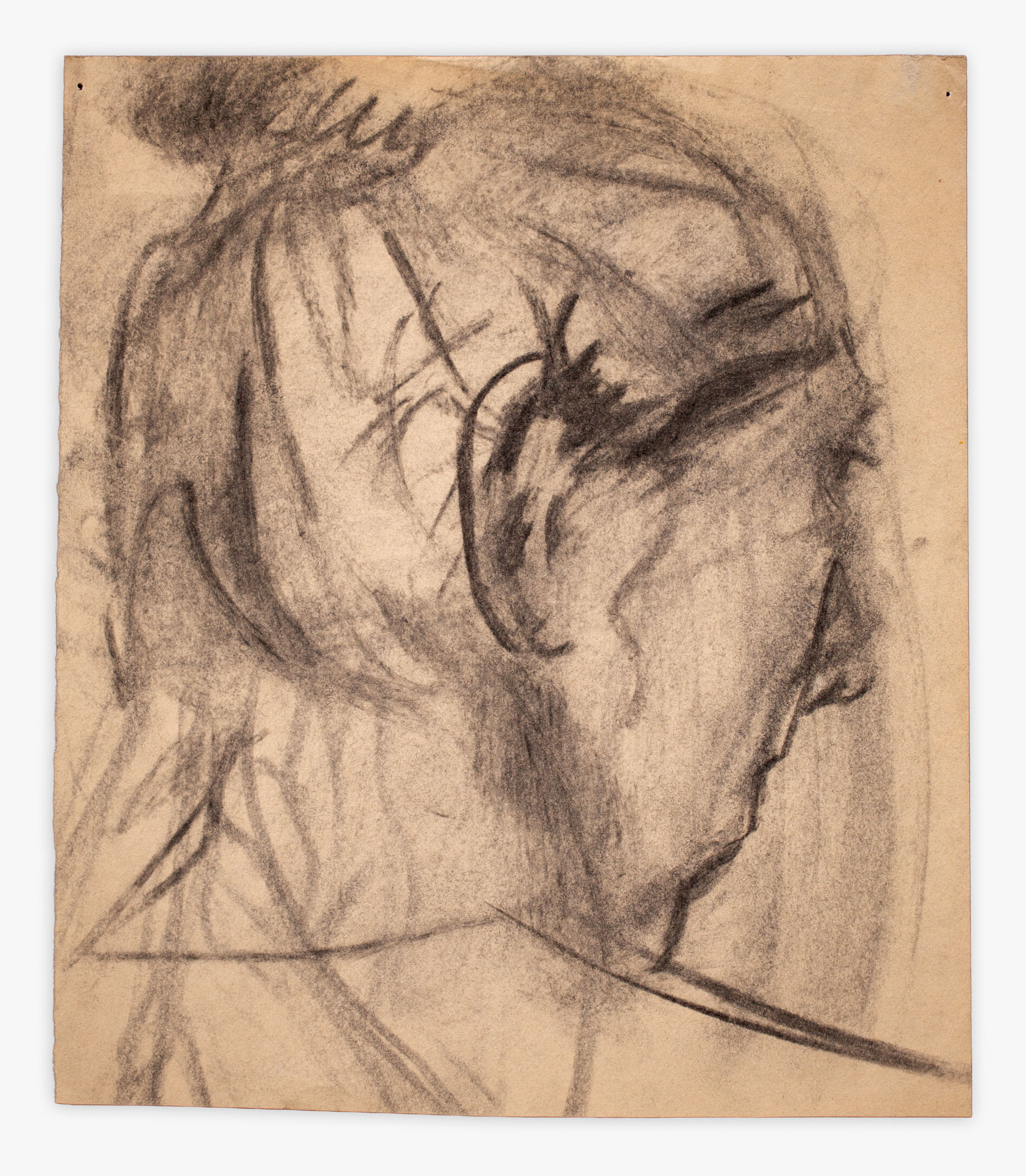 2 Mirrors, 2022, charcoal on paper, 10x8"