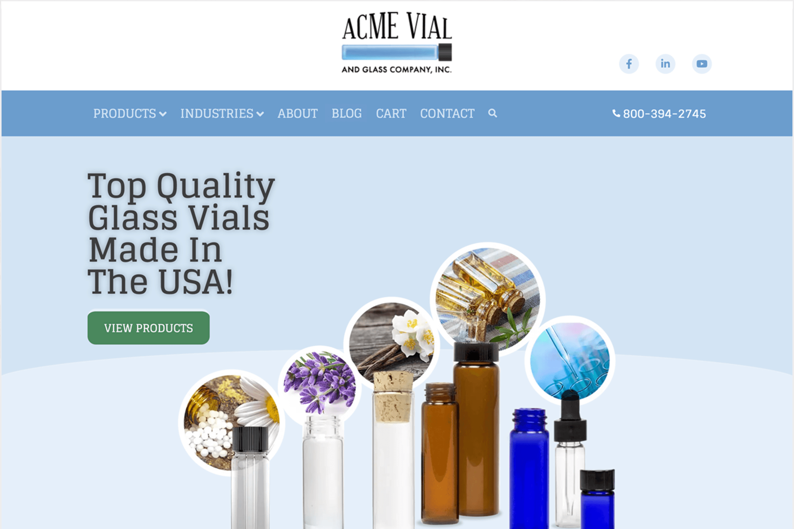 Acme Vial Website Design