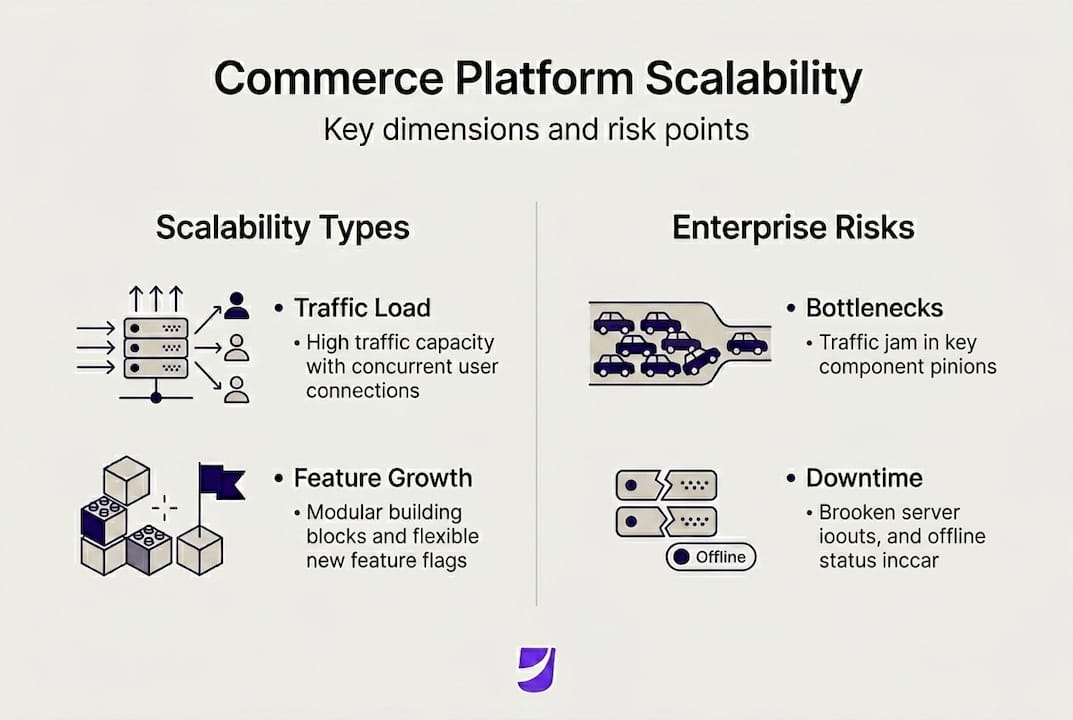Infographic on commerce platform scalability dimensions