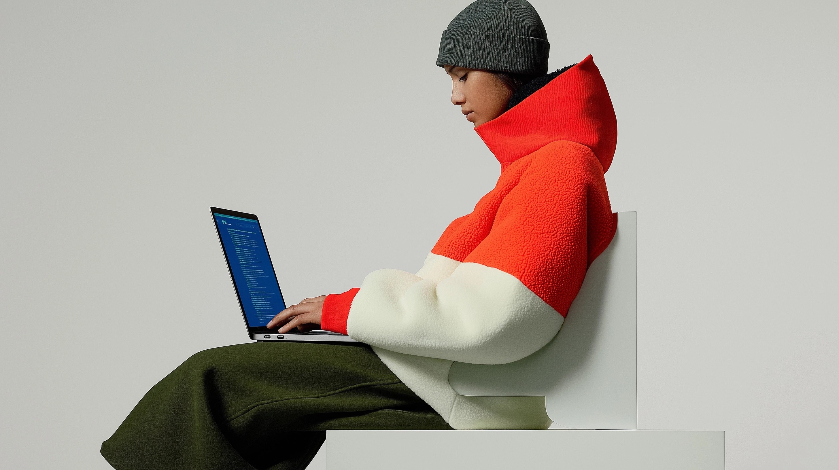 man working on computer