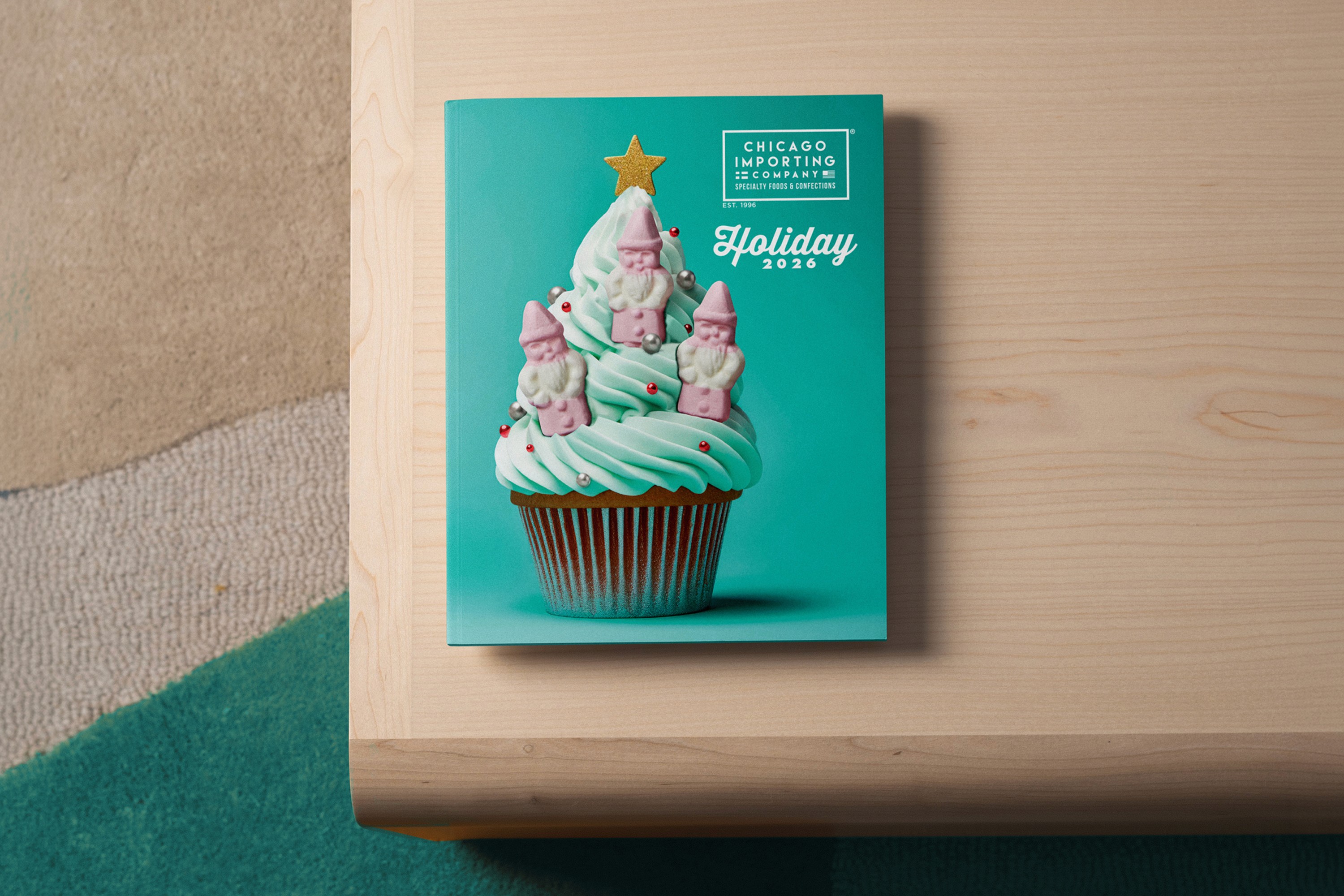 Pastel ice cream packaging design with retro typography on pink background