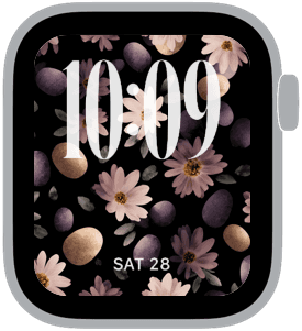 A selection from the midnight meadow apple watch face collection