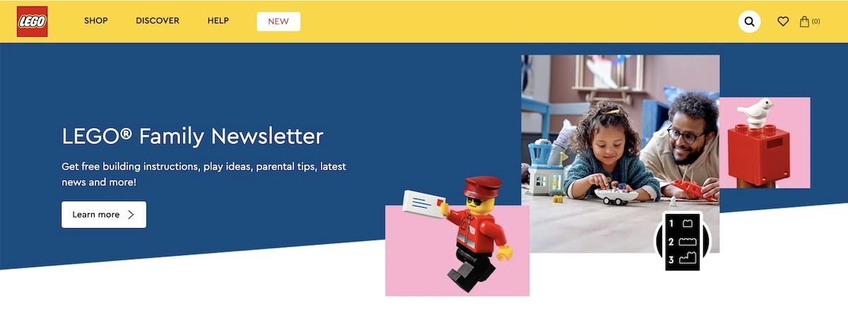 Lego newsletter signup