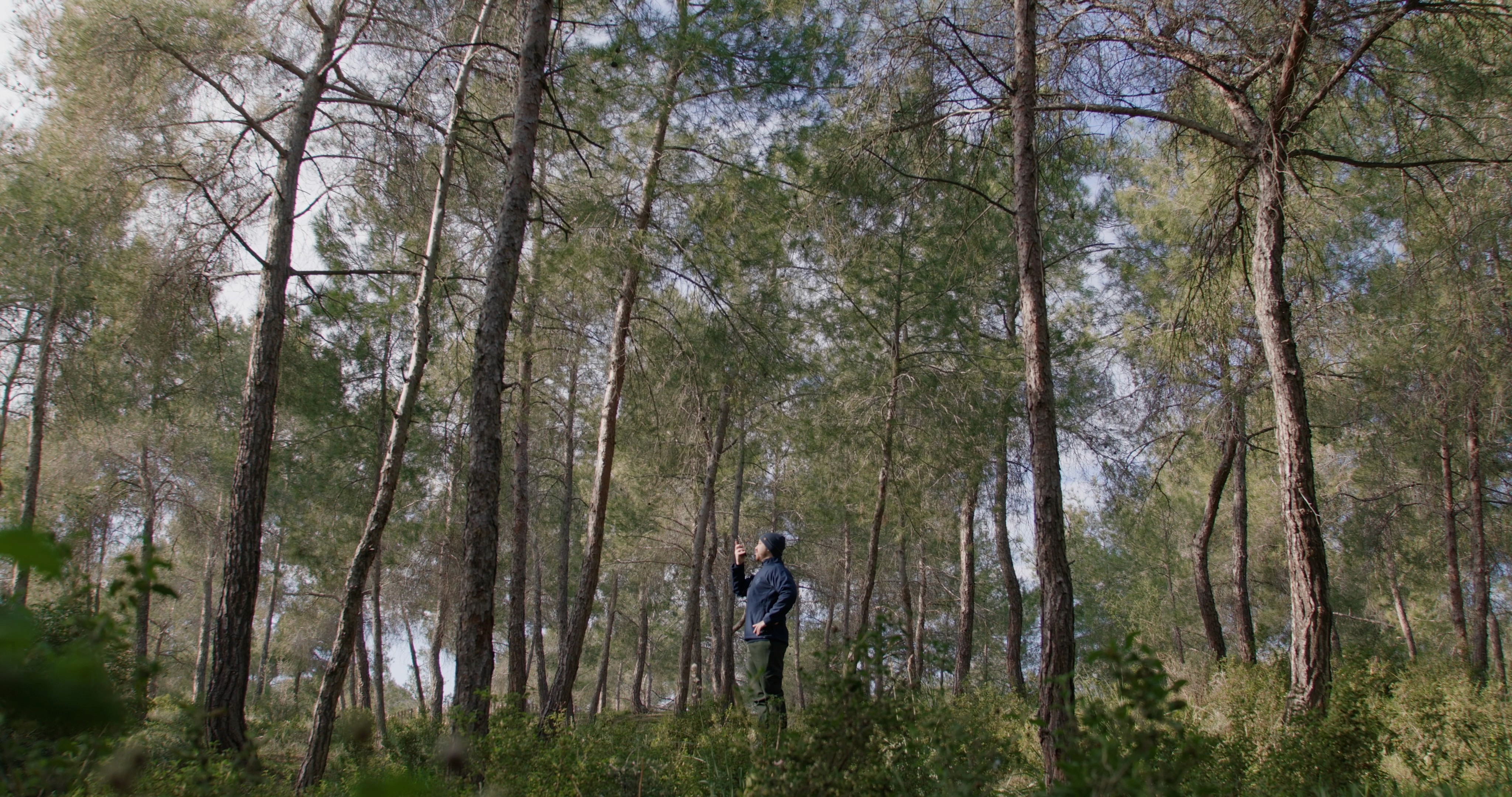 "Anorthosis fan in the forest trying to find a Cablenet signal to watch the game."