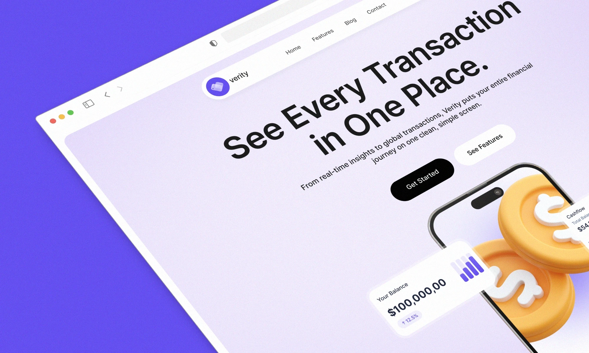 Website design built with Framer and Webflow featuring clean layout and modern UI components