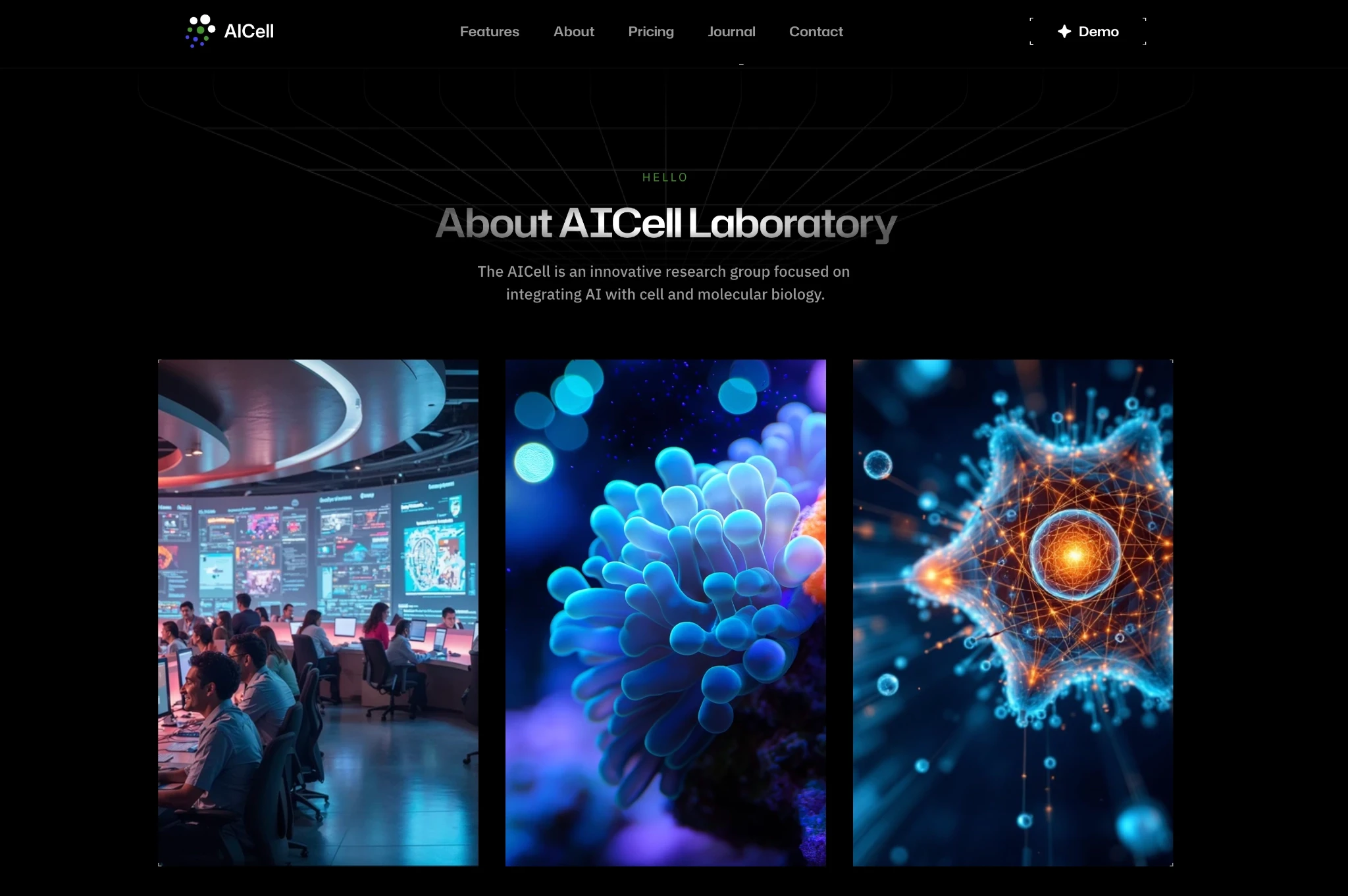 AI Cell Framer template for AI startups by Dorian Design Studio