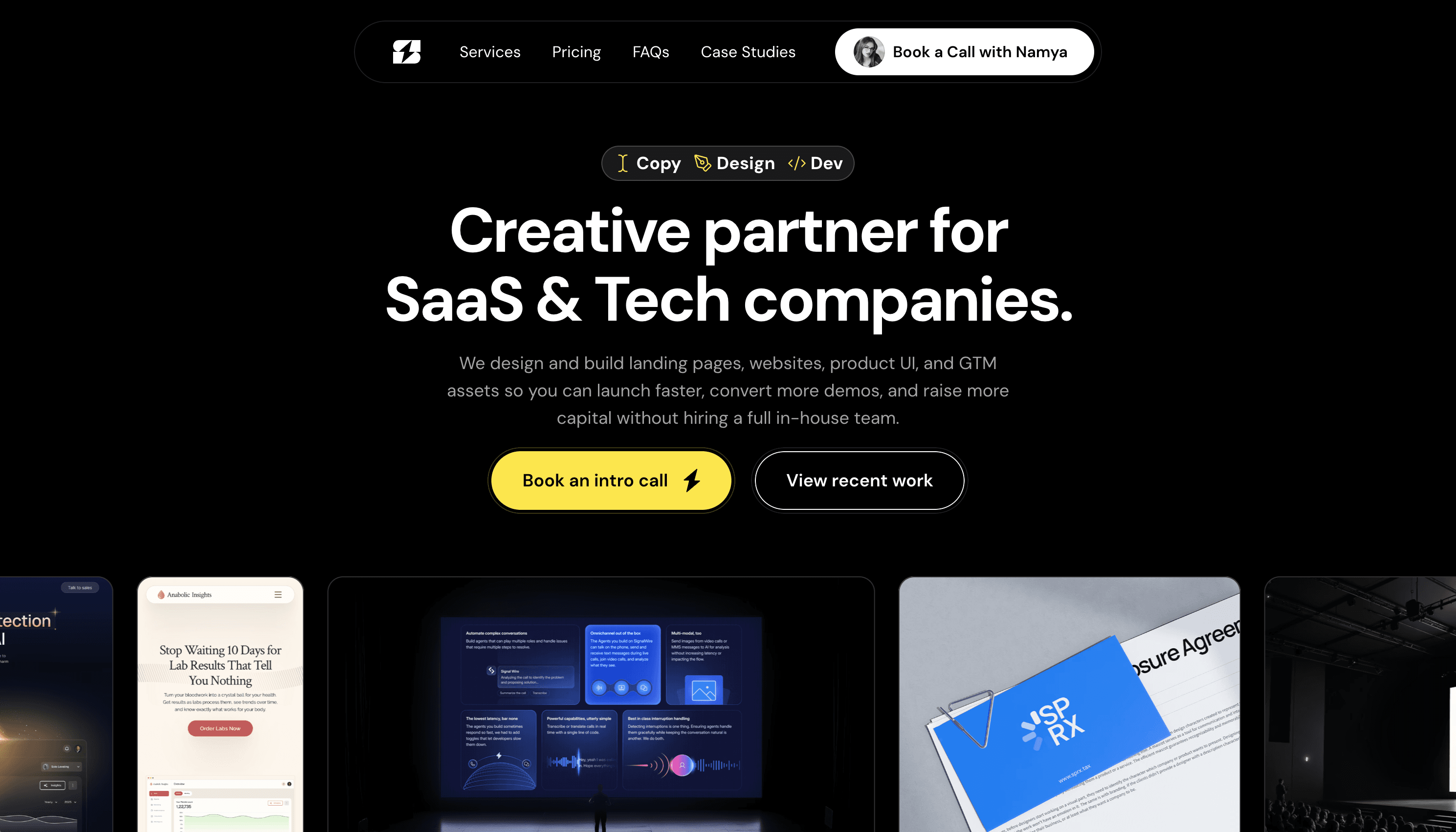 supafast hero landing page