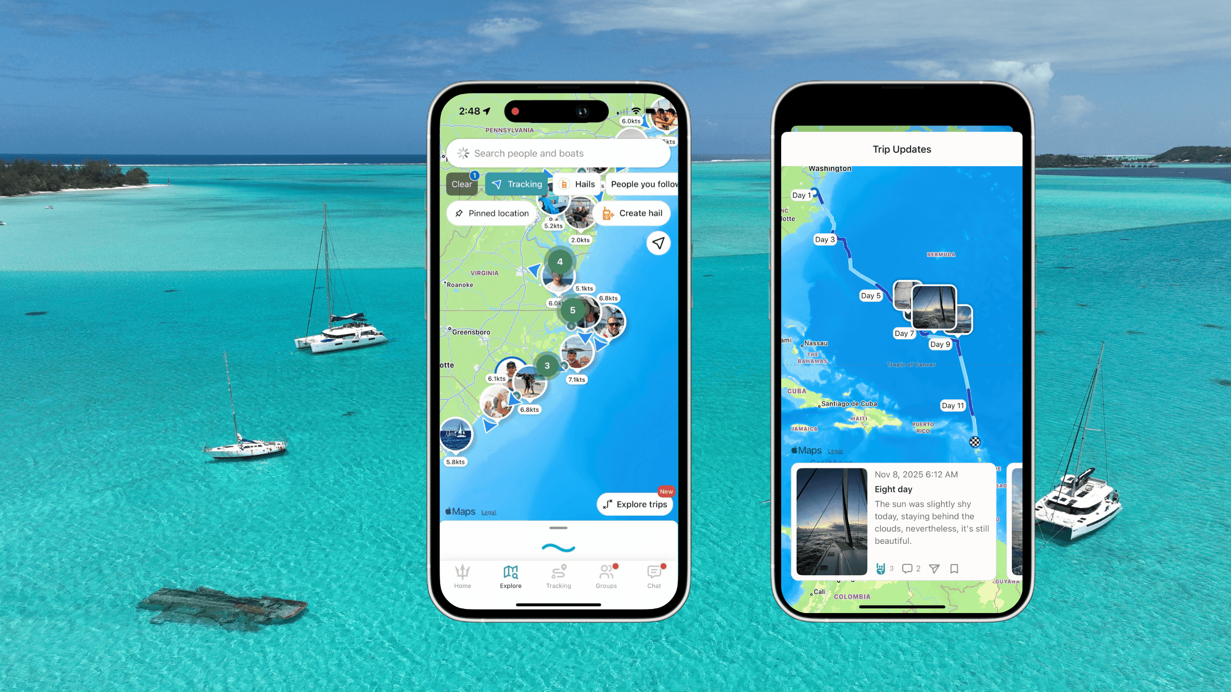 Boats headed south to the Bahamas and Caribbean
