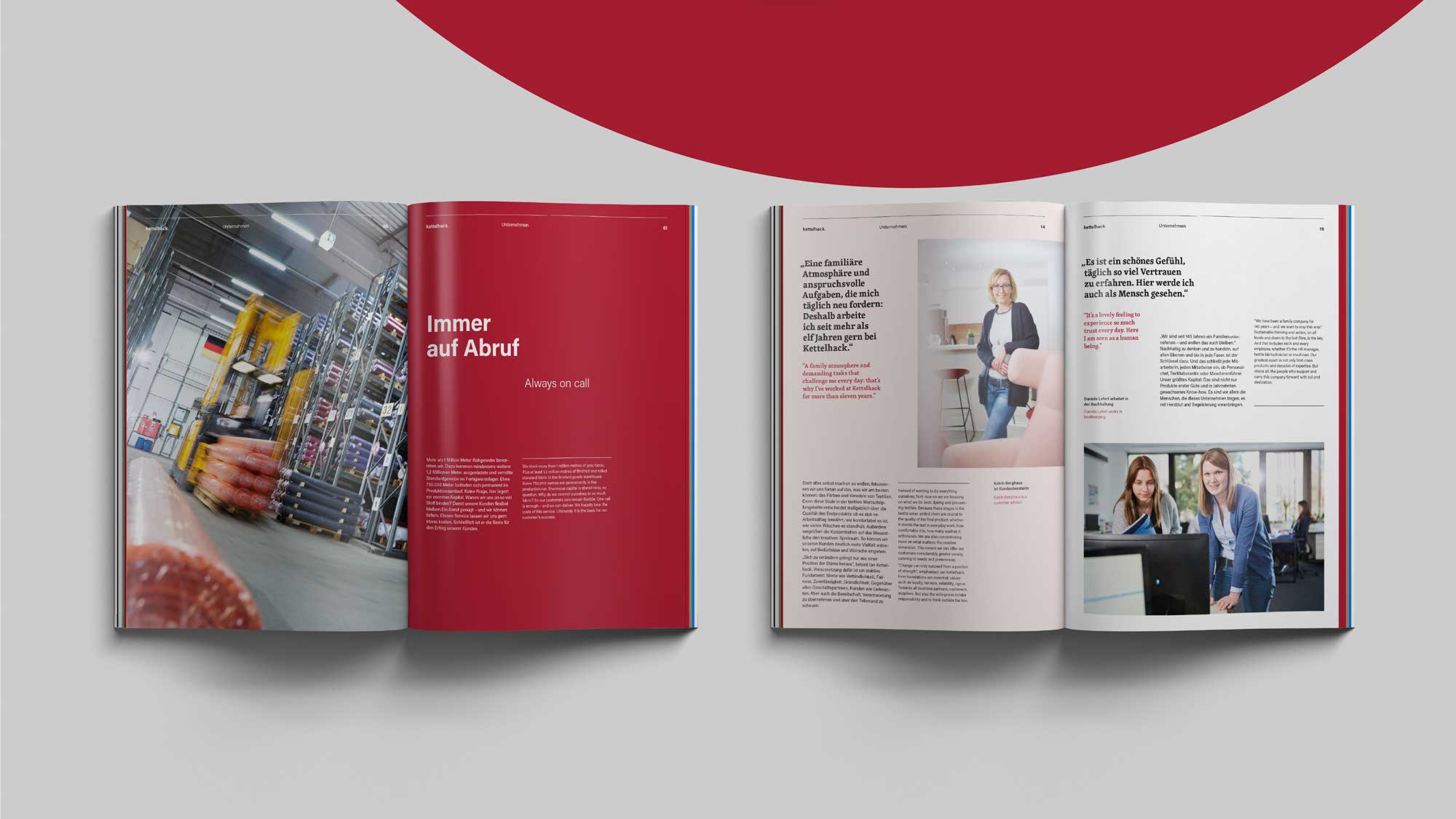 Produktweltseite in der Broschüre – strukturierte Darstellung mit hoher Designqualität